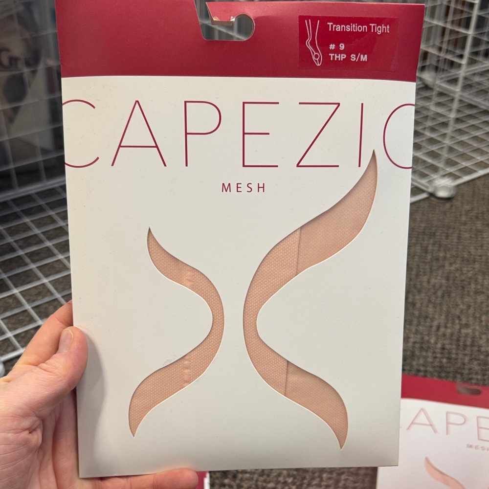 Capezio Mesh Transition Tights in theatrical pink
